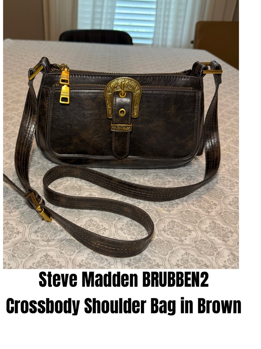 Steve Madden BRUBBEN2 Crossbody Shoulder Bag in Brown
